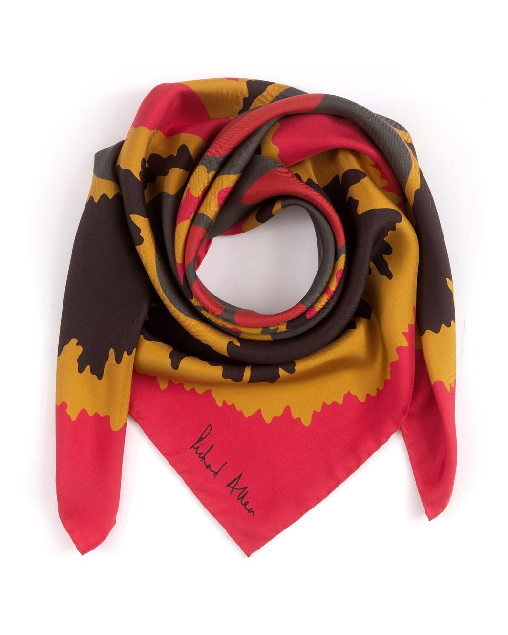 Richard Allan London Red Elsa Silk Scarf