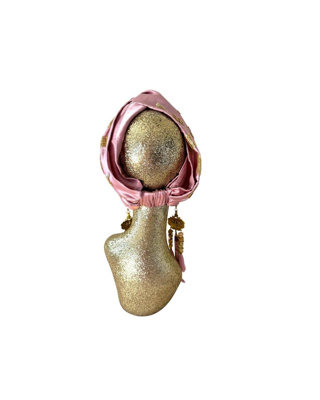 Julia Clancey Pink Dusky Leopard Silk Luxe Twist Headband