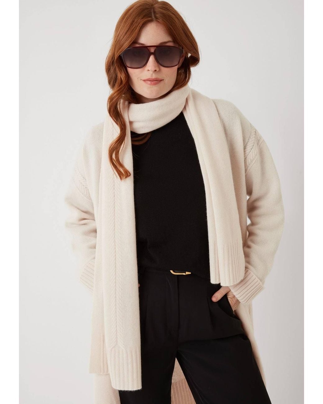 Loop Cashmere White Neutrals The Luxe Signature Scarf