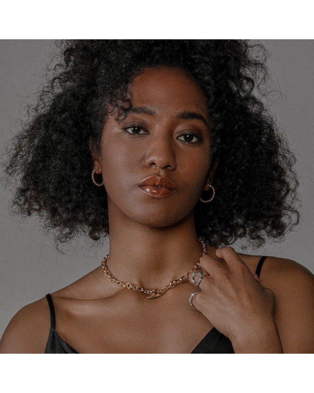 Lait & Lune Metallic Isla Hoop Earrings