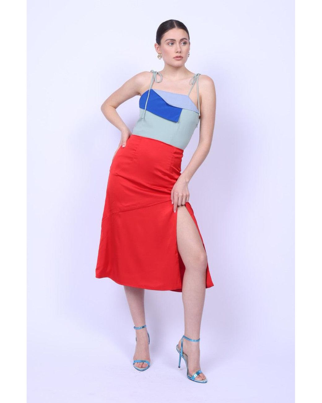 Mary Dickow Red Alma Skirt