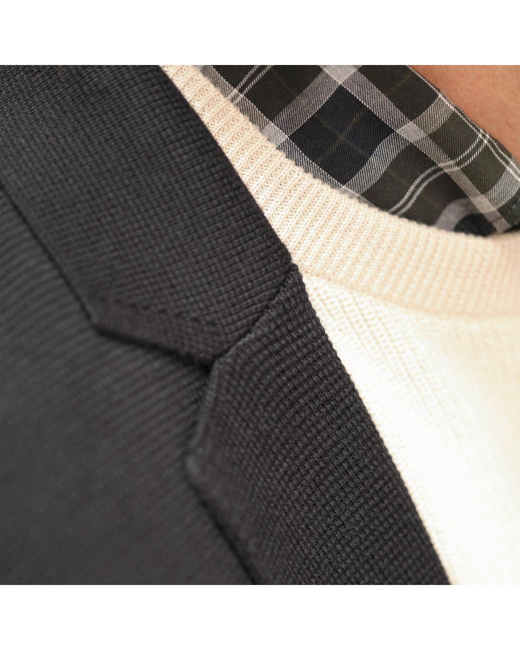 Paul James Knitwear Blue Cotton Deconstructed Knitted Gabriel Blazer for men