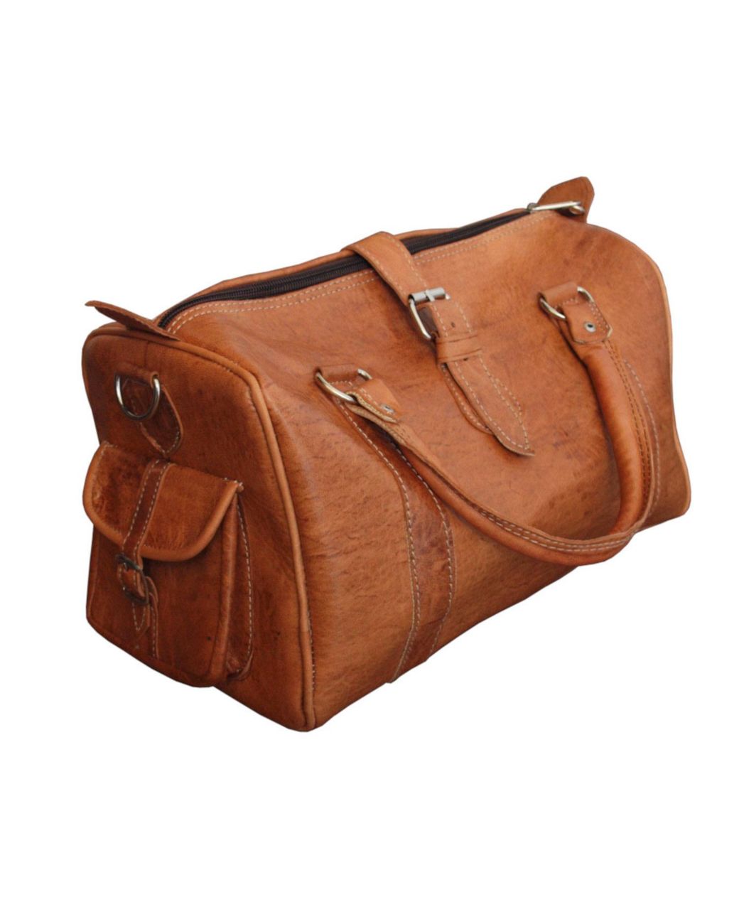 Berber Leather Brown Neutrals The Rabat Bowling Bag