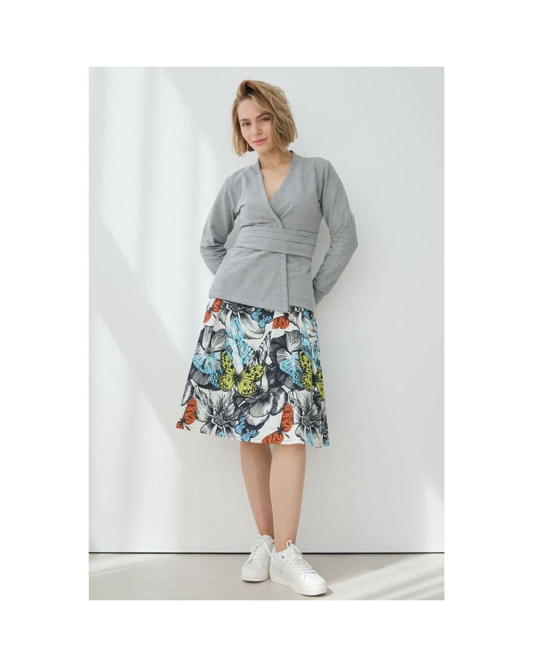 Marianna Déri Green Butterfly Print Skirt