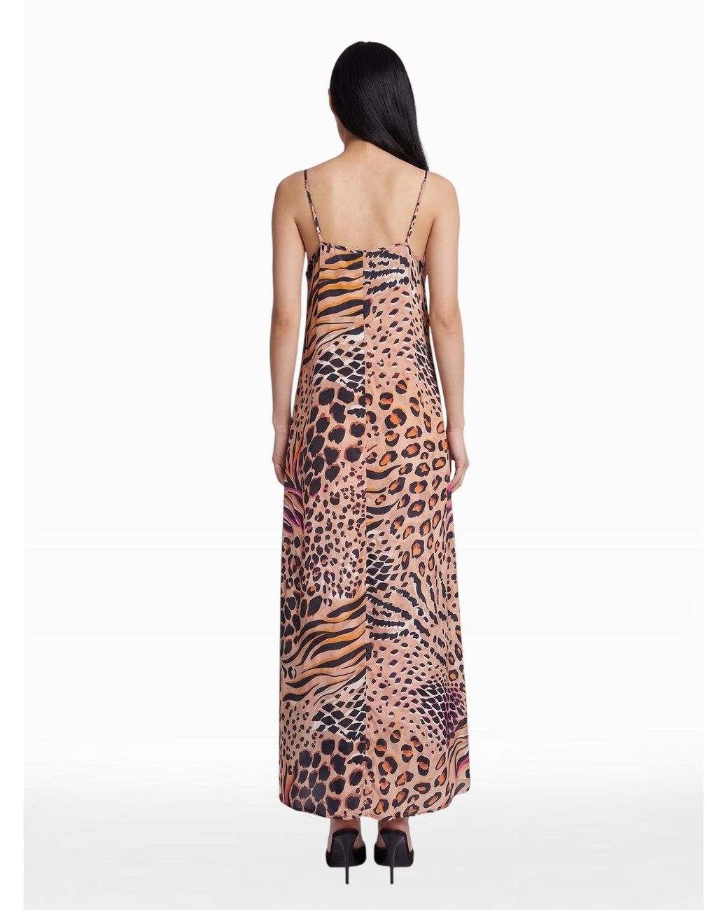 Any Old Iron White Neutrals Neutral Animal Long Dress