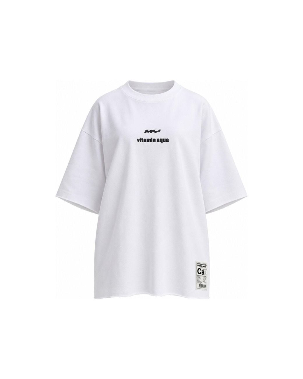 mysimplicated White Oversized T-Shirt With Vitamin Club Design W