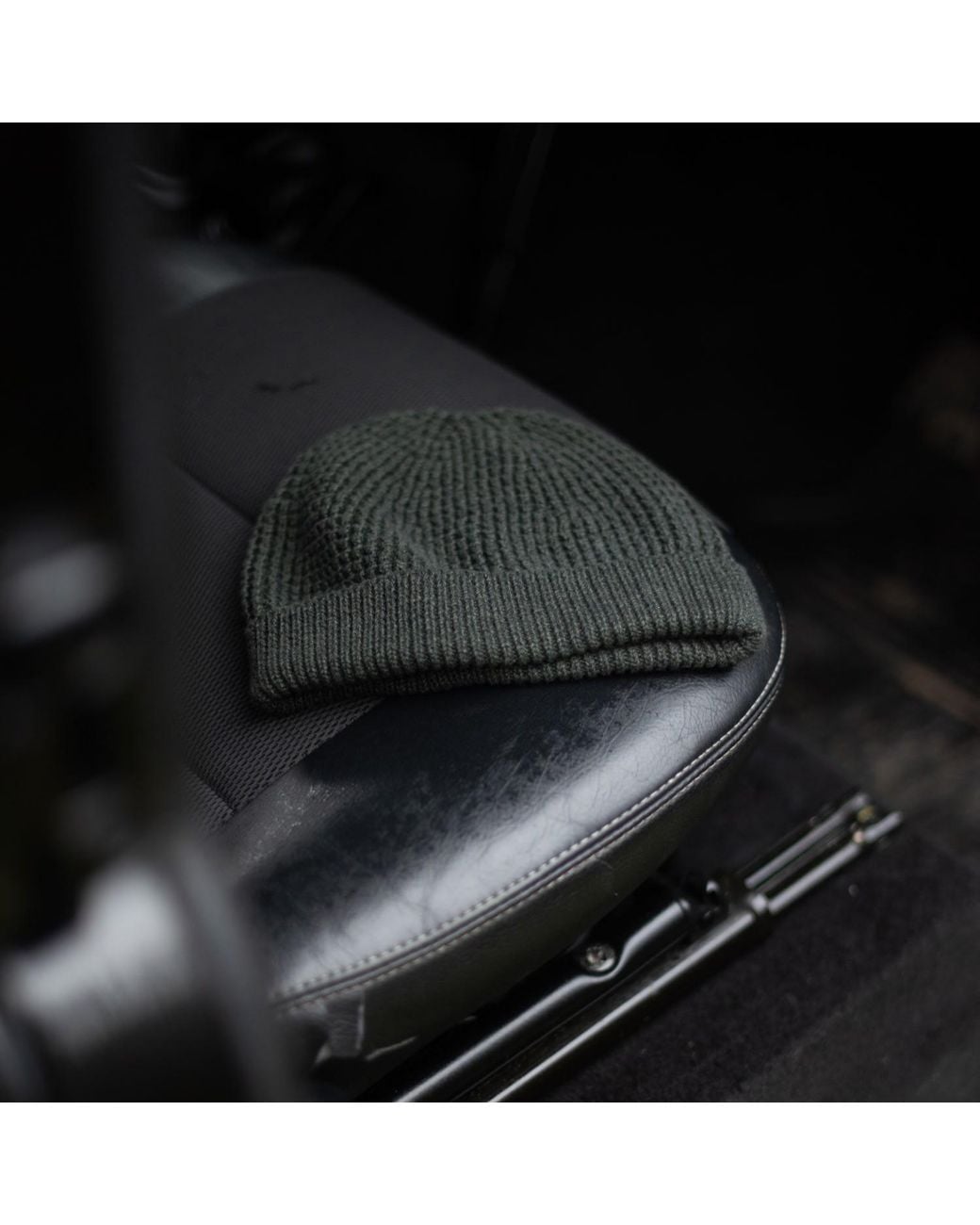 Paul James Knitwear Green Lightweight Cotton Docker Whitby Beanie for men