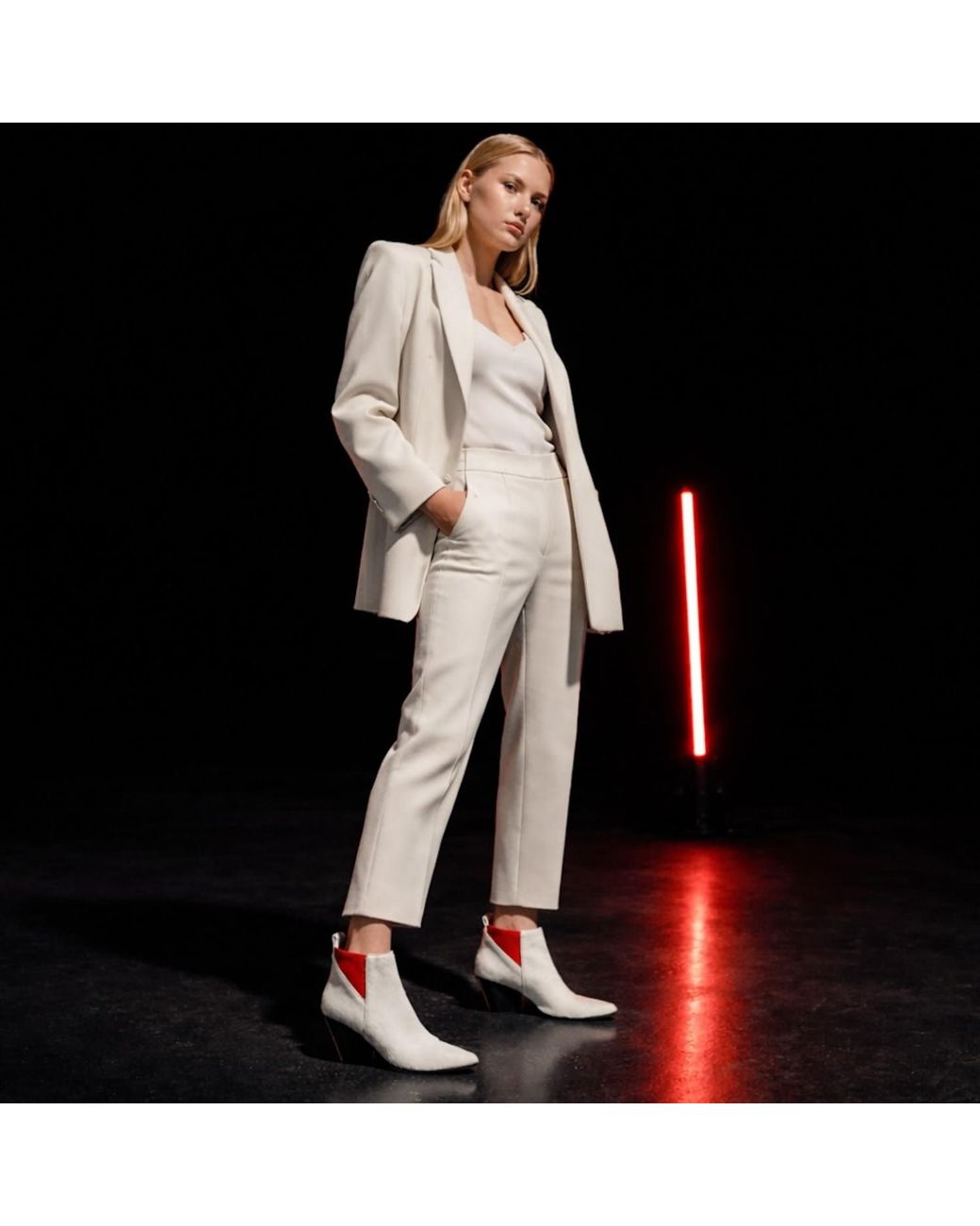Rosamund Muir London White Fortuna Off Calfhair & Ankle Boots