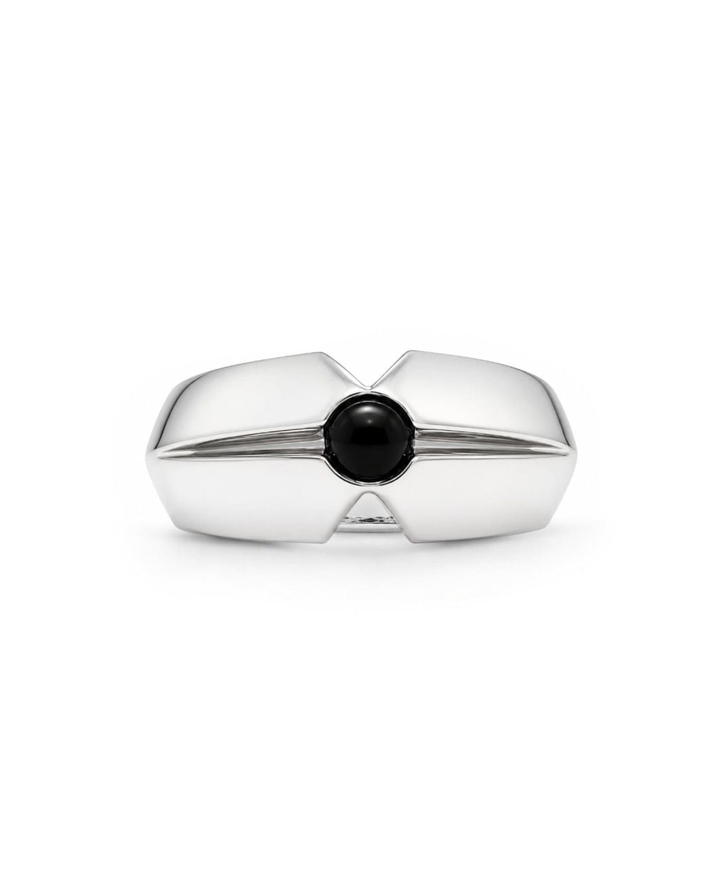 Unaloe White Onyx Geometric Statement Ring – Sterling
