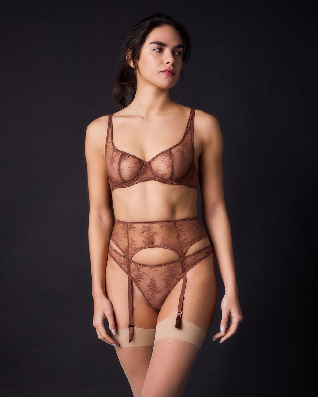 Journelle Brown Romy Demi Bra Pecan