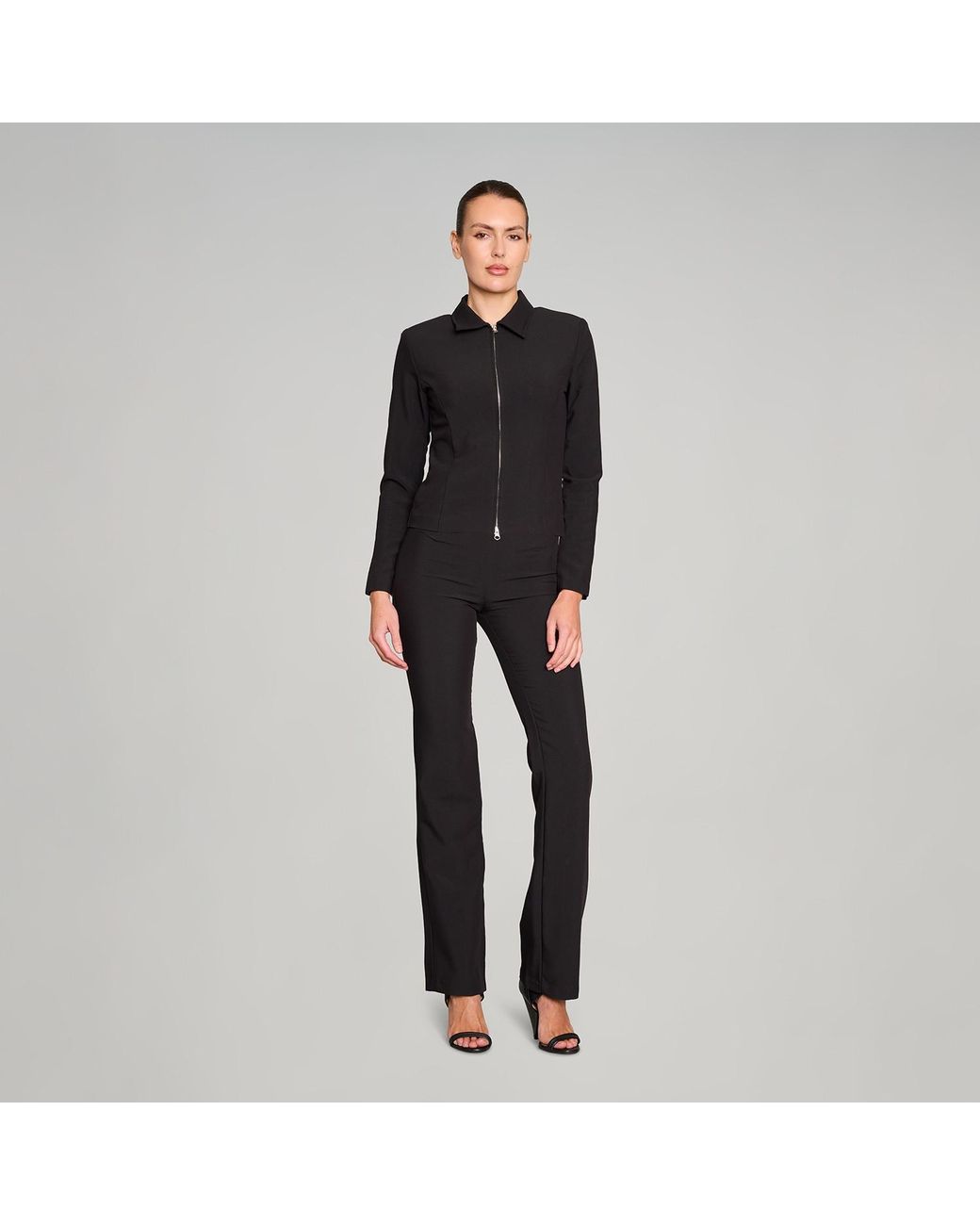 Love and Nostalgia Black Motor Running Zip Jacket