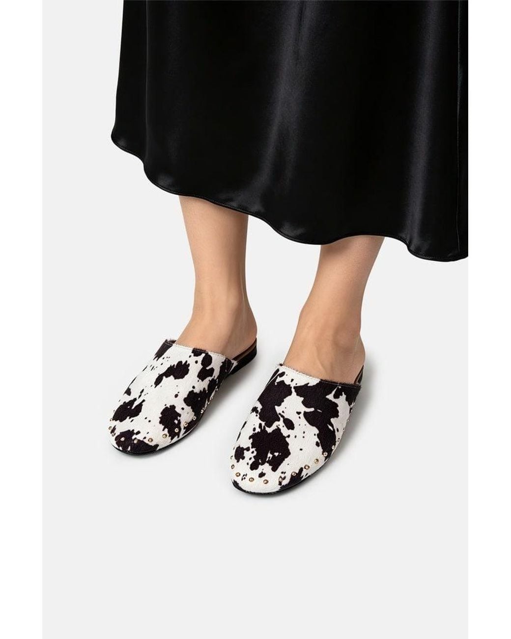 Jelavu Blue Serena Studded Flat Mule