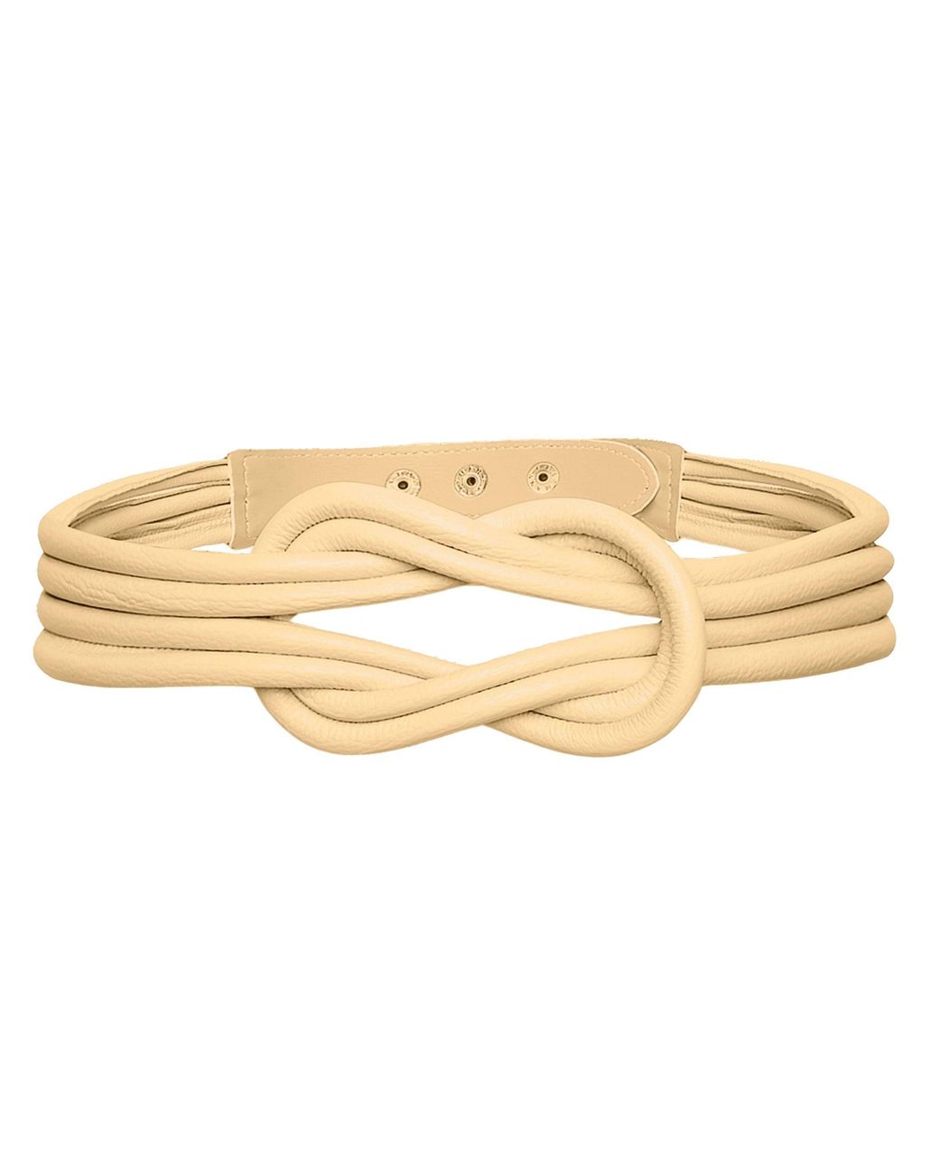 BeltBe Metallic Knot Leather Belt
