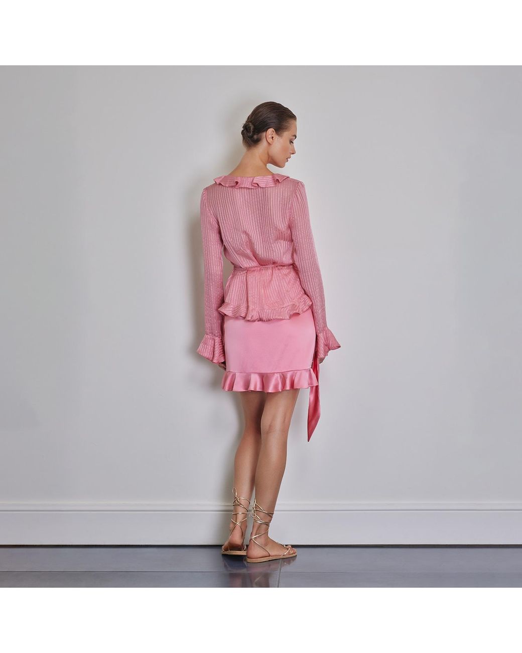 Anse Victorin Pink Lily Silk Blouse