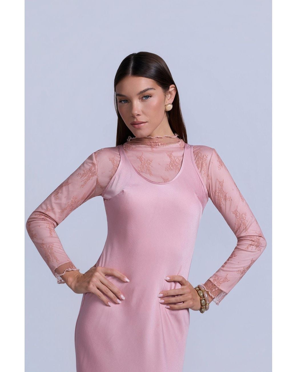Rave on Trend Pink Lace Top