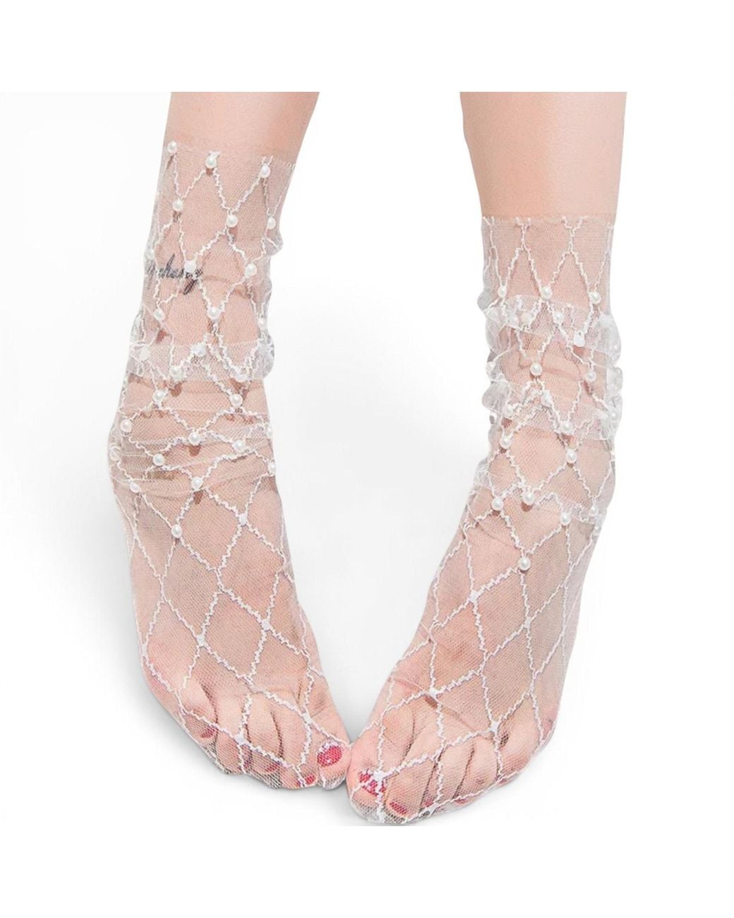 HIGH HEEL JUNGLE by KATHRYN EISMAN Brown Diamonds & Pearls Socks