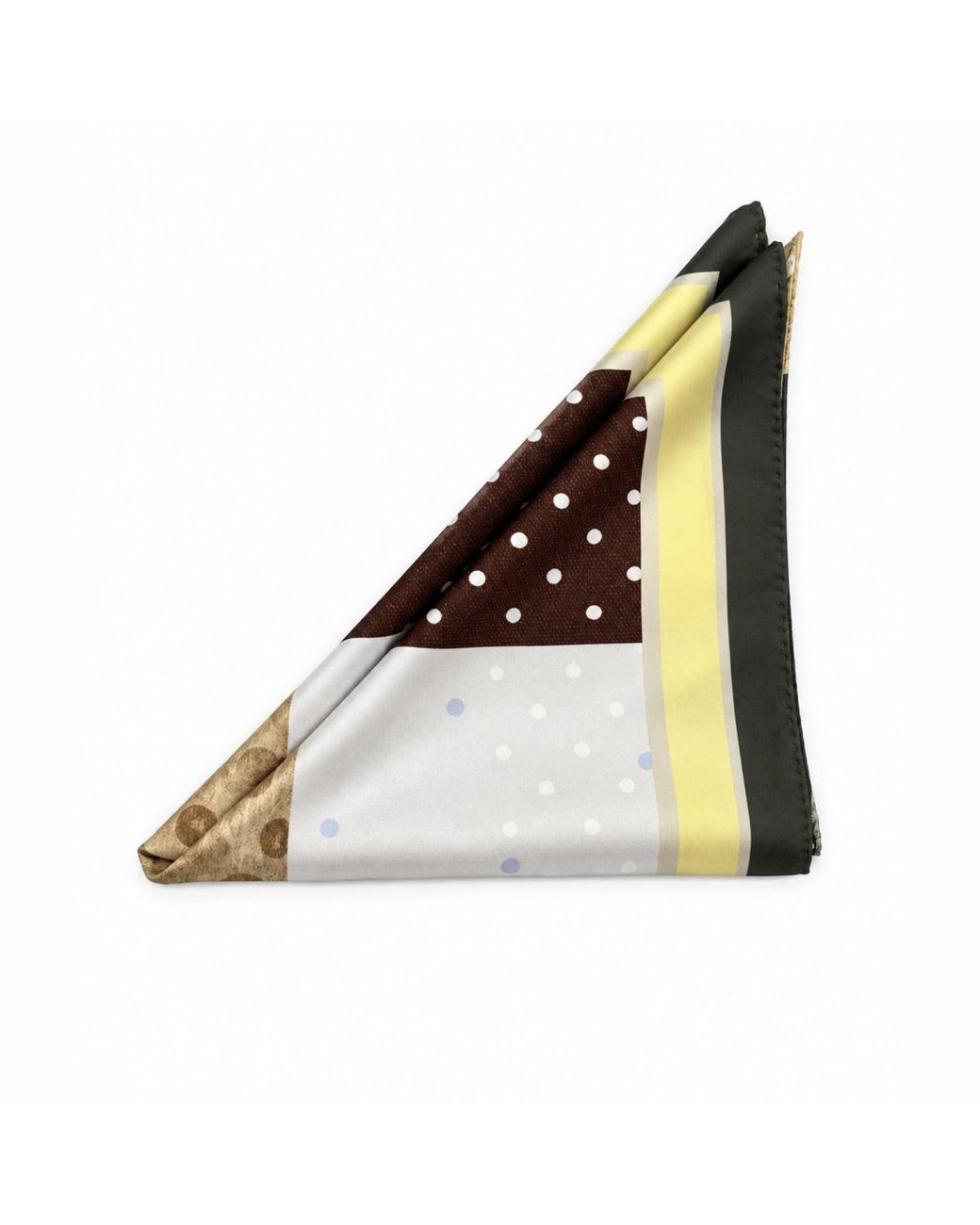 Cier White Dot On Dot Silk Scarf