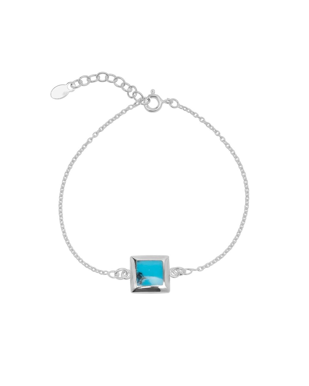 Spero London Blue Square Sterling Bracelet