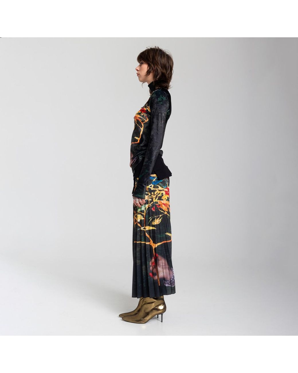 ARTISTA Black Gift Printed Culottes