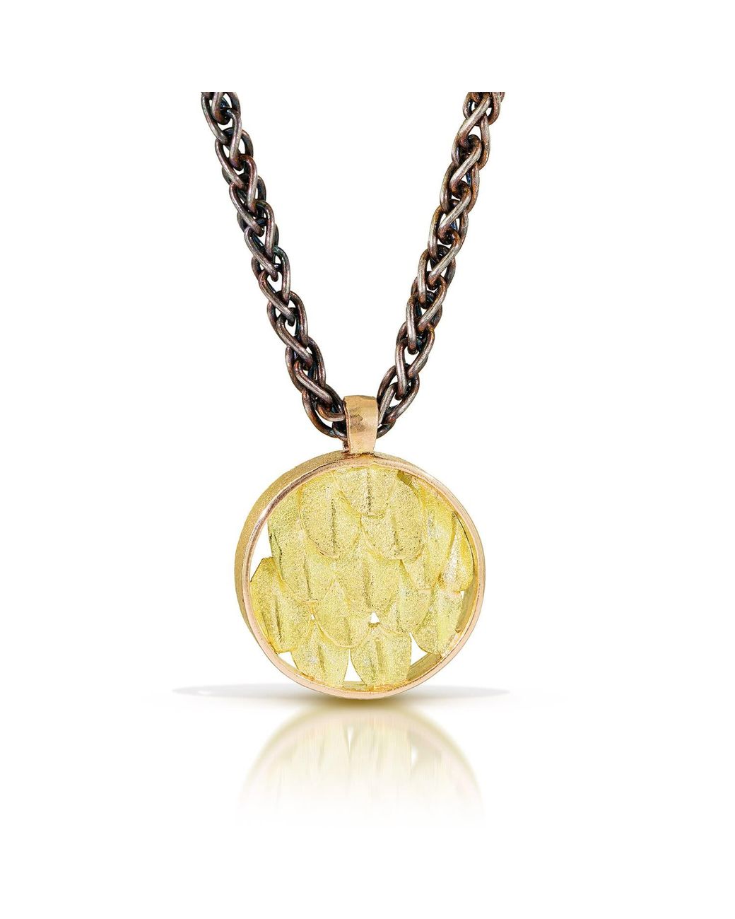Seth Michael Studio Metallic Rose Rattlesnake Pendant