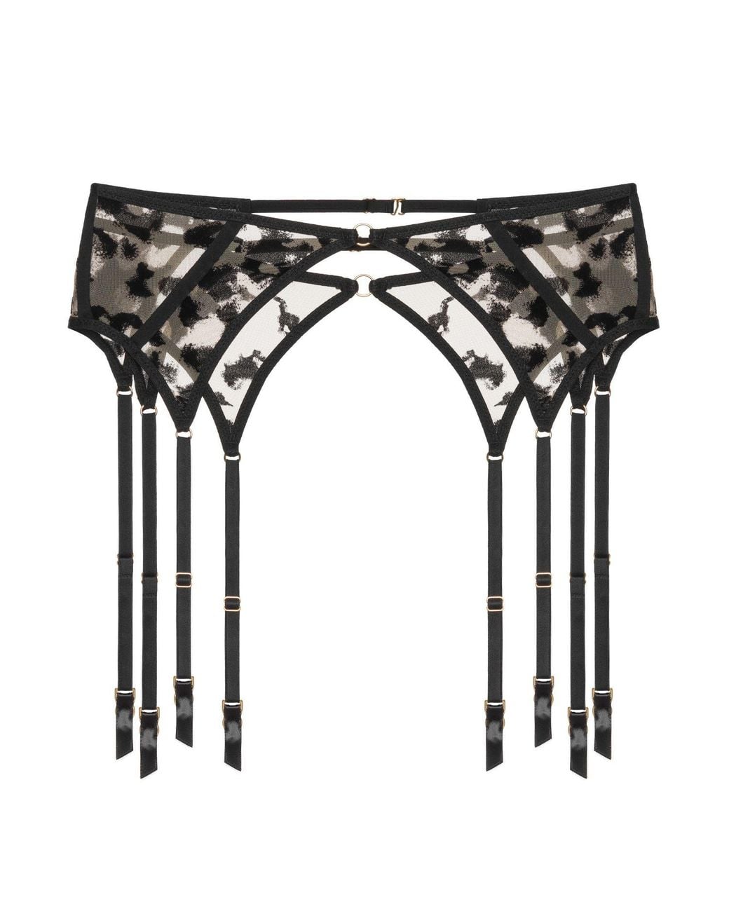 Perilla Lingerie Black Harlow Suspender Nude