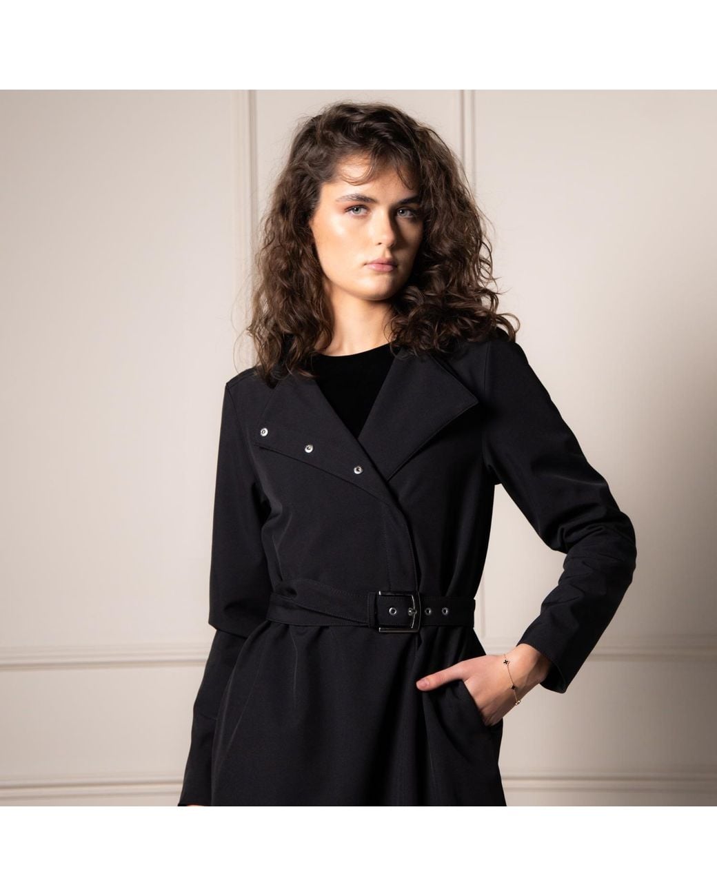 RainSisters Black Short Waterproof Coat