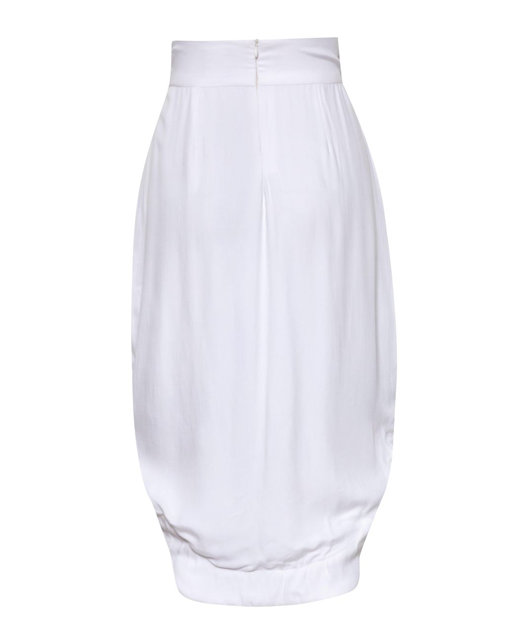 Carolina Benoit White Cocoon Bamboo Bow Skirt –
