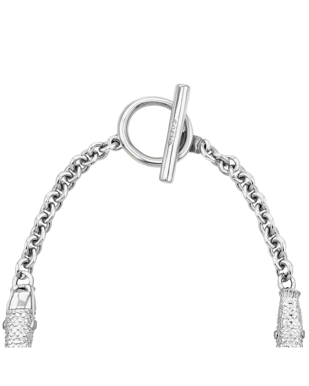 Corso Jewelry Metallic Biwa Garnet Choker