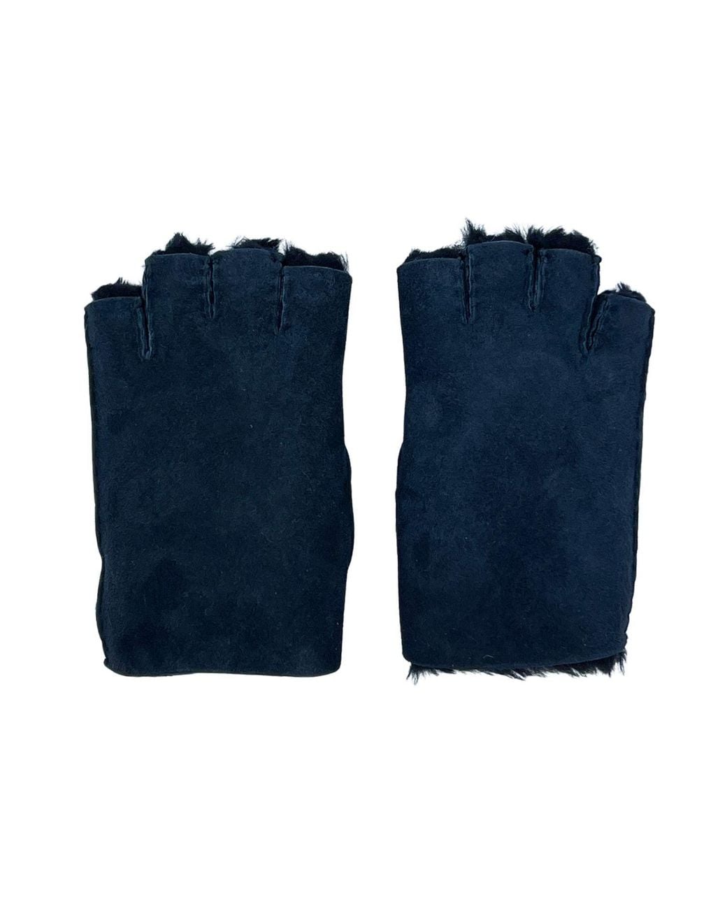 Owen Barry Blue Fingerless Gloves