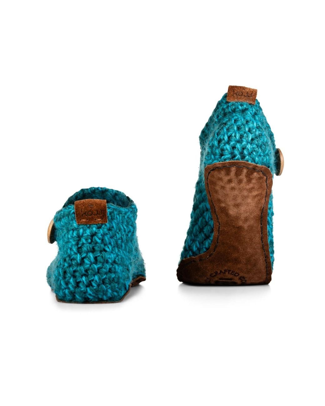 Kingdom of Wow Blue Barefoot Ankle Boot Wool Slippers For