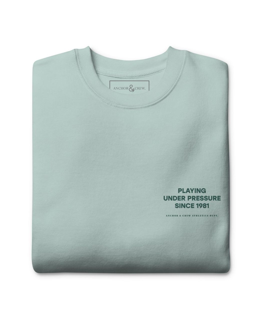 Anchor and Crew Green Ice Court Etiquette Tennis Club League Organic Cotton Sweatshirt