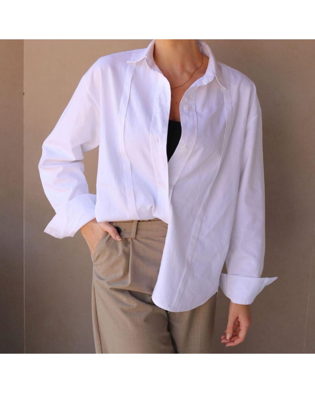 Mimhi Maison White Organic Cotton Leah Shirt –