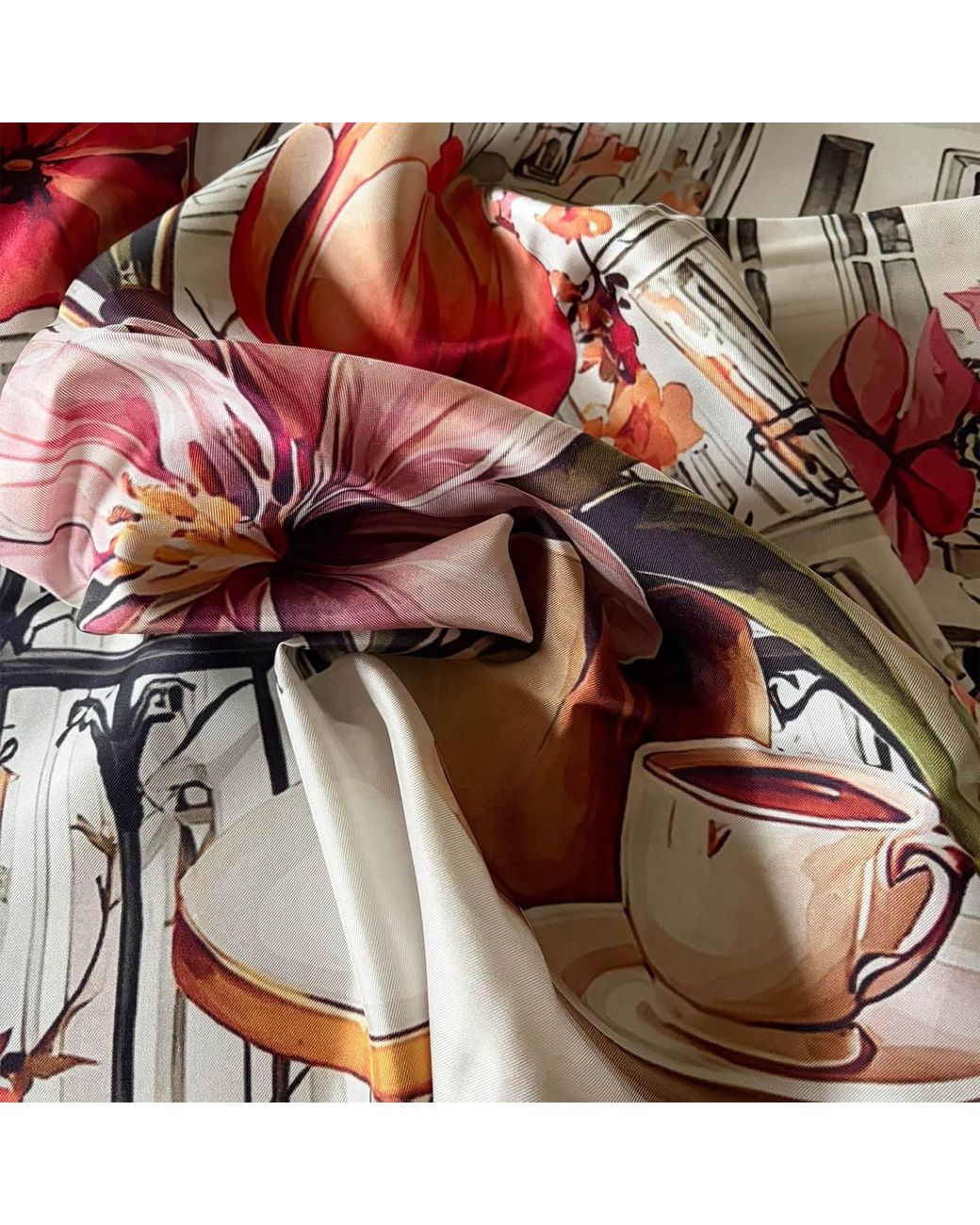 Ralufineart Pink Morning Pause Scarf