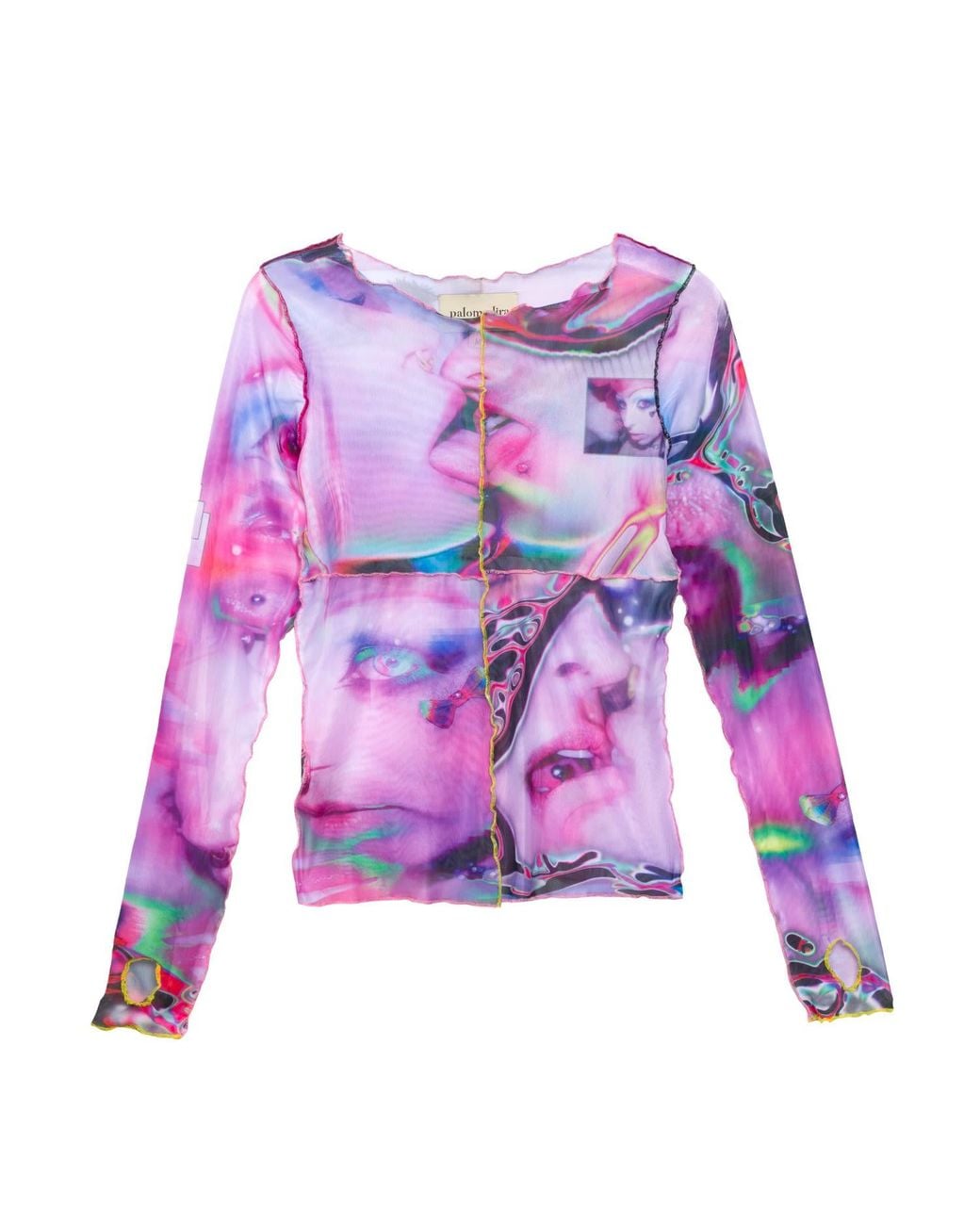 Paloma Lira Purple Punk Three-Way Mesh Top