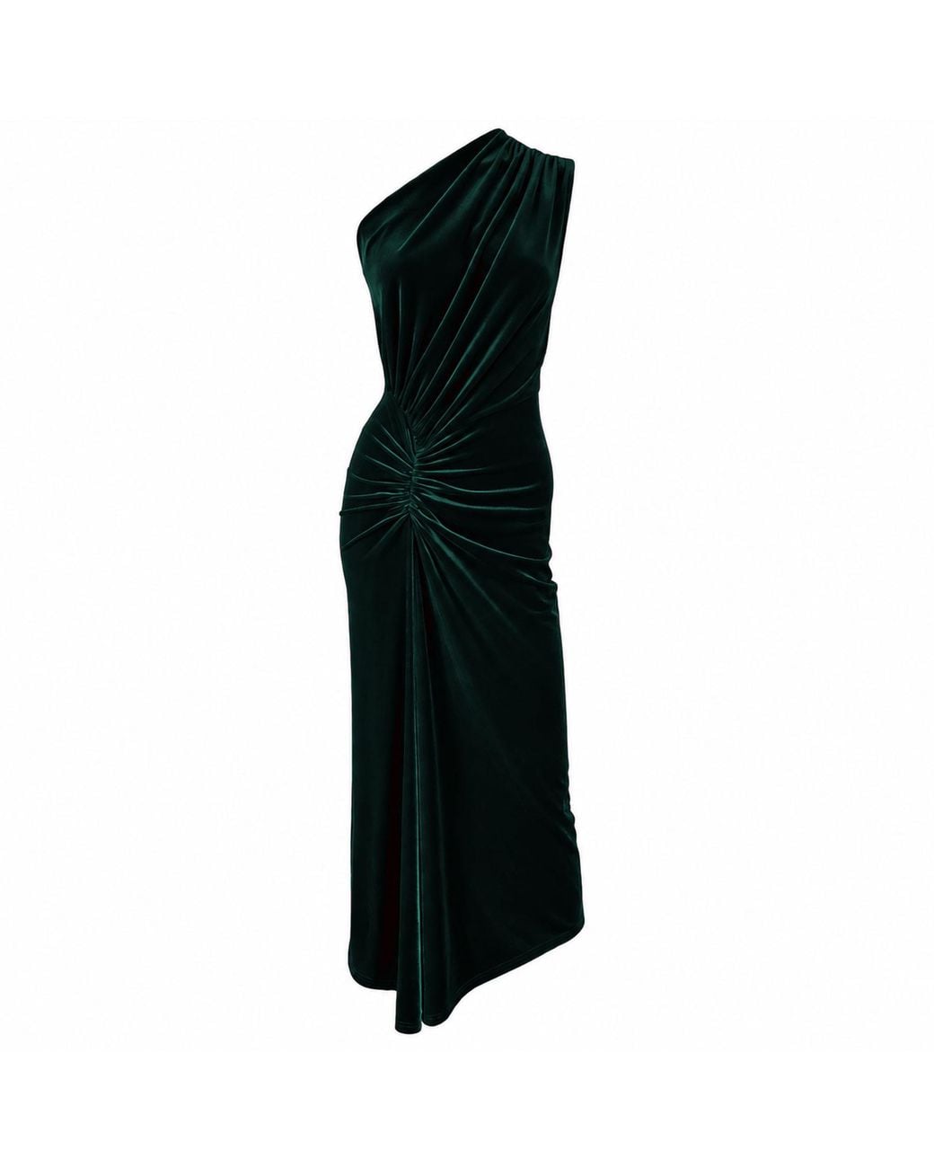 Me & Thee Black Rosaline Emerald Velvet Dress