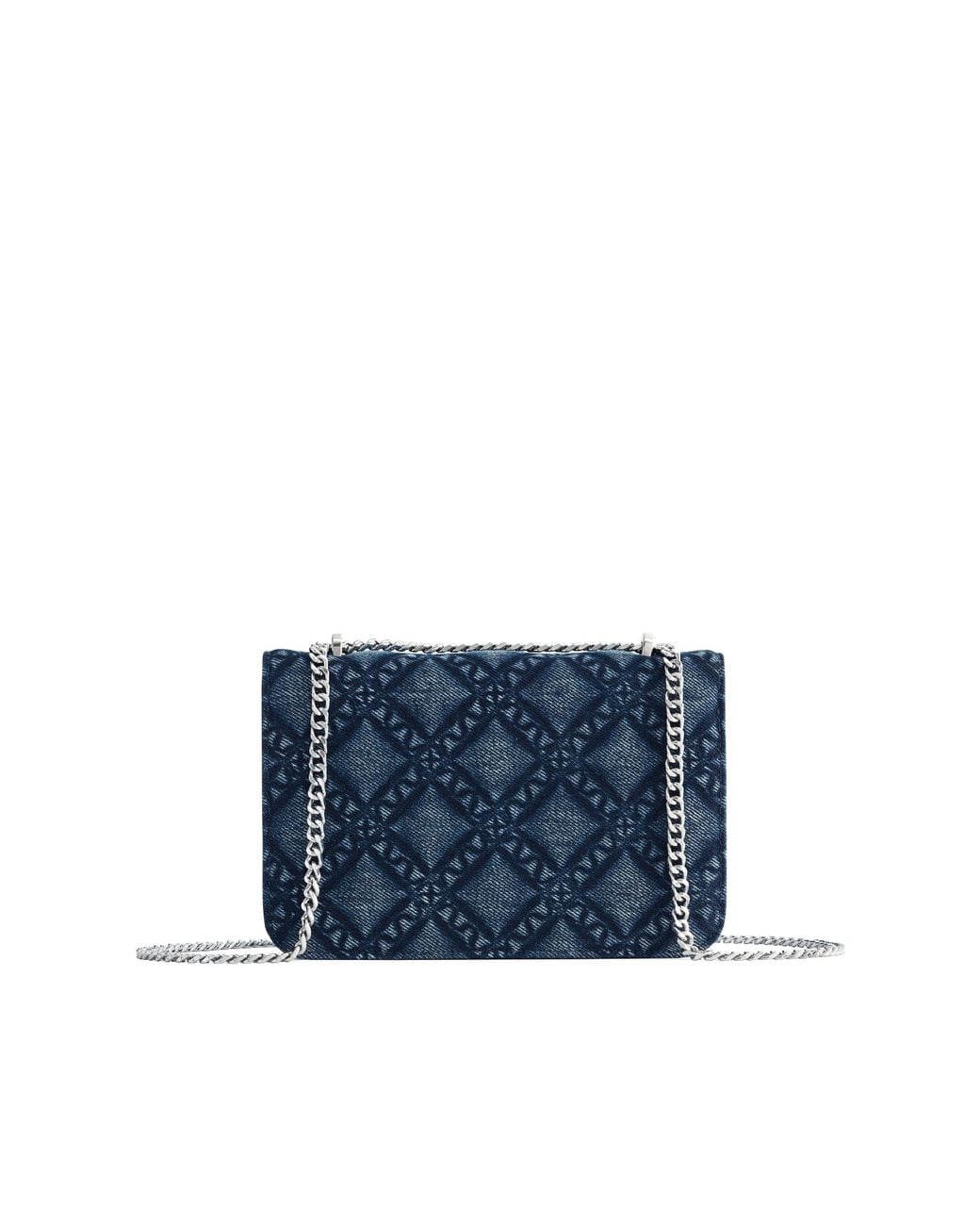 Orange Cube Blue Mosaic Urban Crossbody Bag