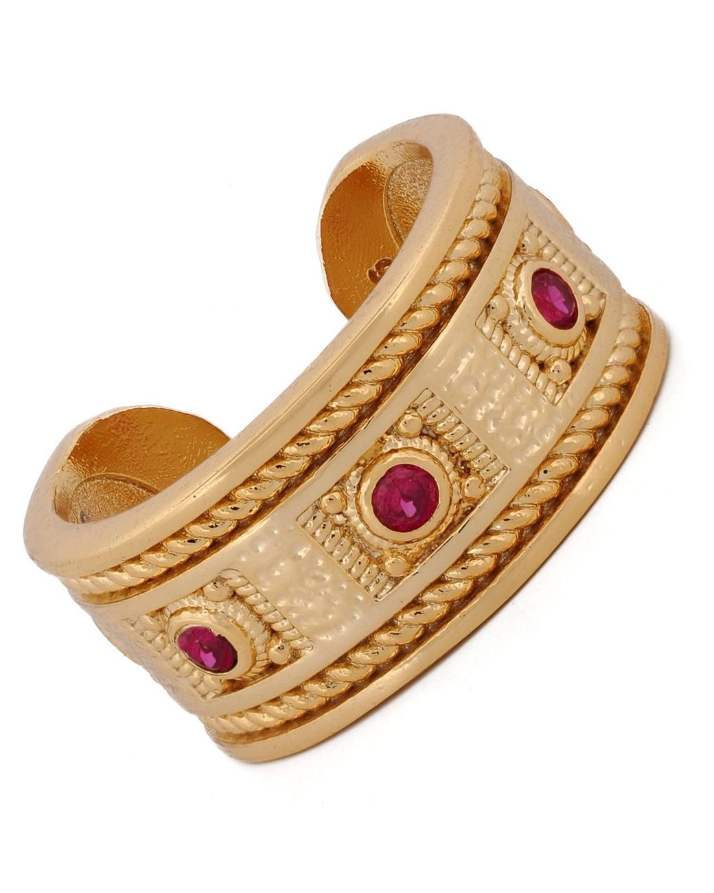 Ebru Jewelry Metallic Mystic Queen Ruby Cuff Ring