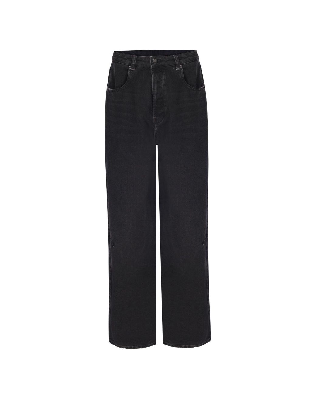 In.k Ii Black Knee Dart Baggy Fit Jeans for men
