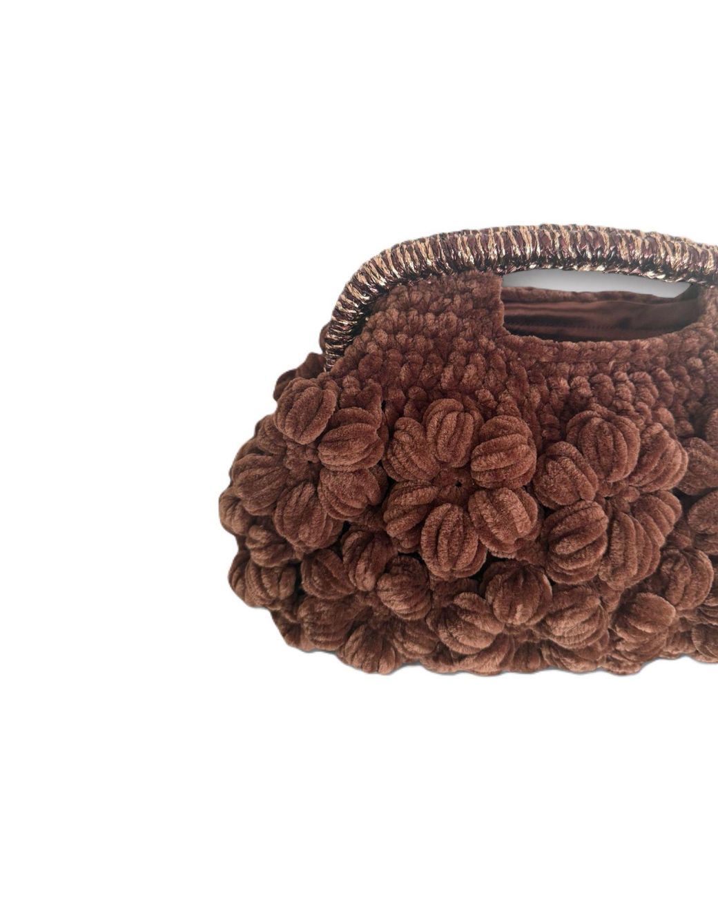 Springmoonatelier Brown Handmade Crochet Designer Bag