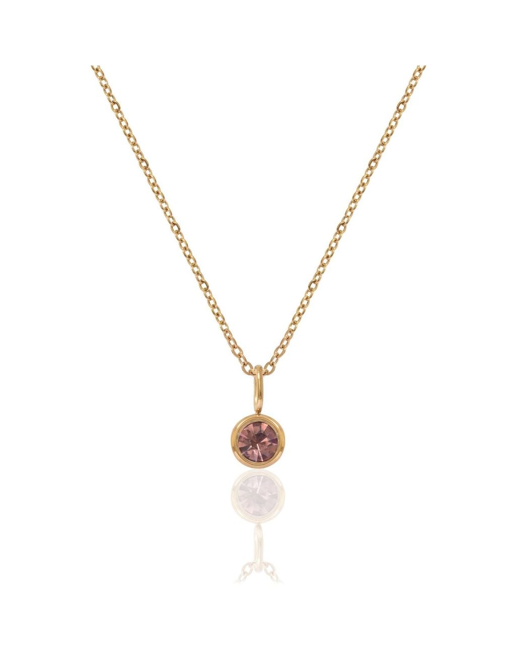 A Weathered Penny Metallic Birthstone Necklace