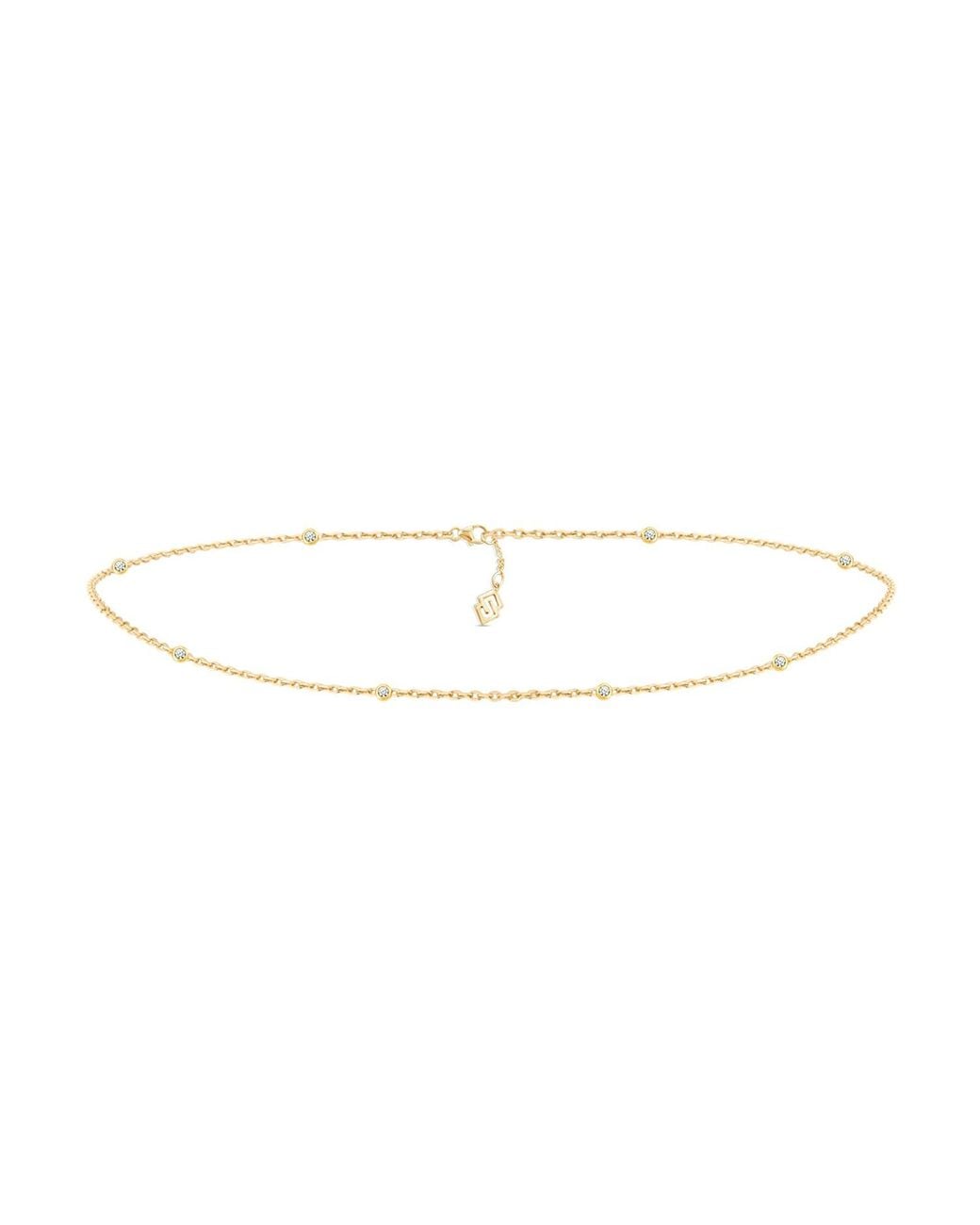 SALLY SKOUFIS White Bold Minx Waist Chain With Made Diamonds