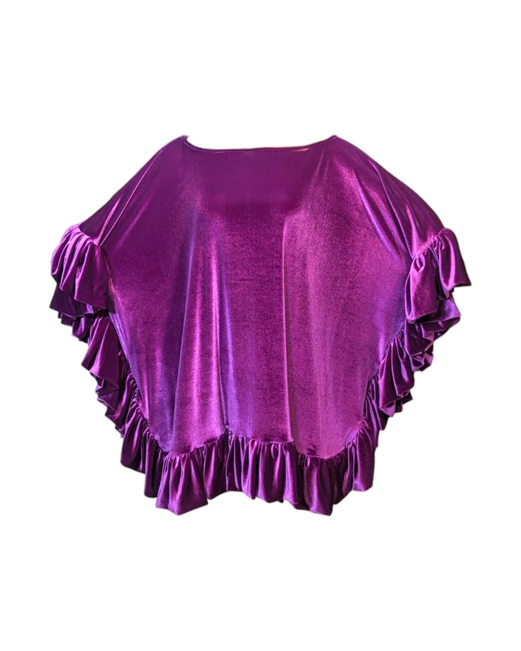 Julia Clancey Purple Mini Ruffle Plum Dress