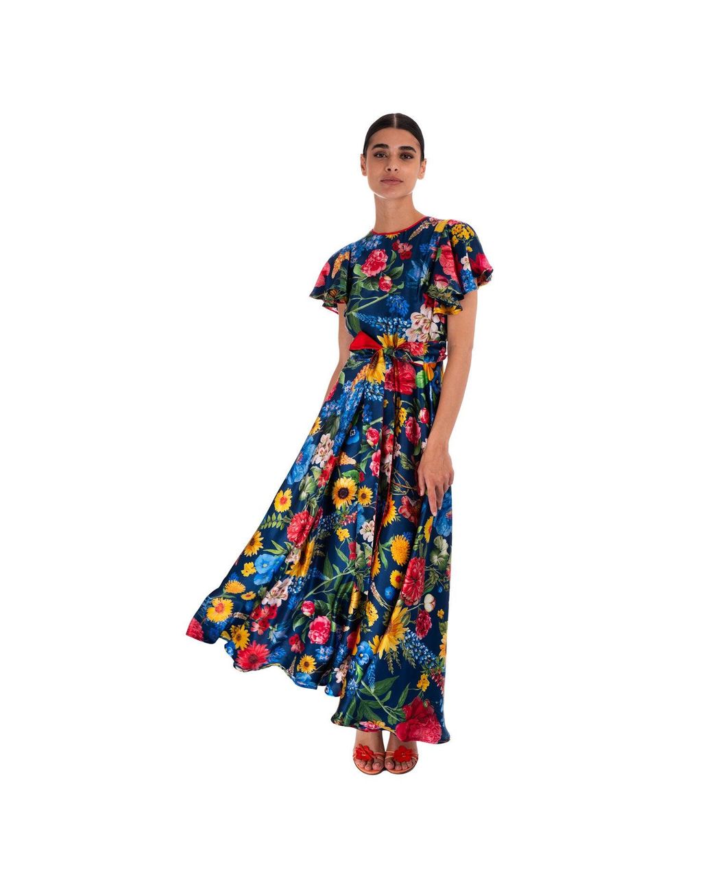 Sofia Tsereteli Blue Blossom Garden Gown With Bow