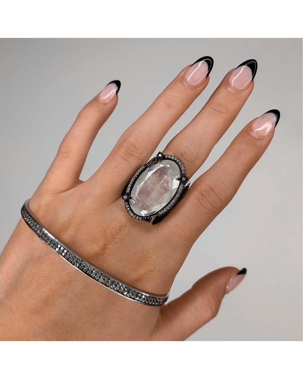 SALLY SKOUFIS Blue Quest Ring With Natural Diamond & Moonstone
