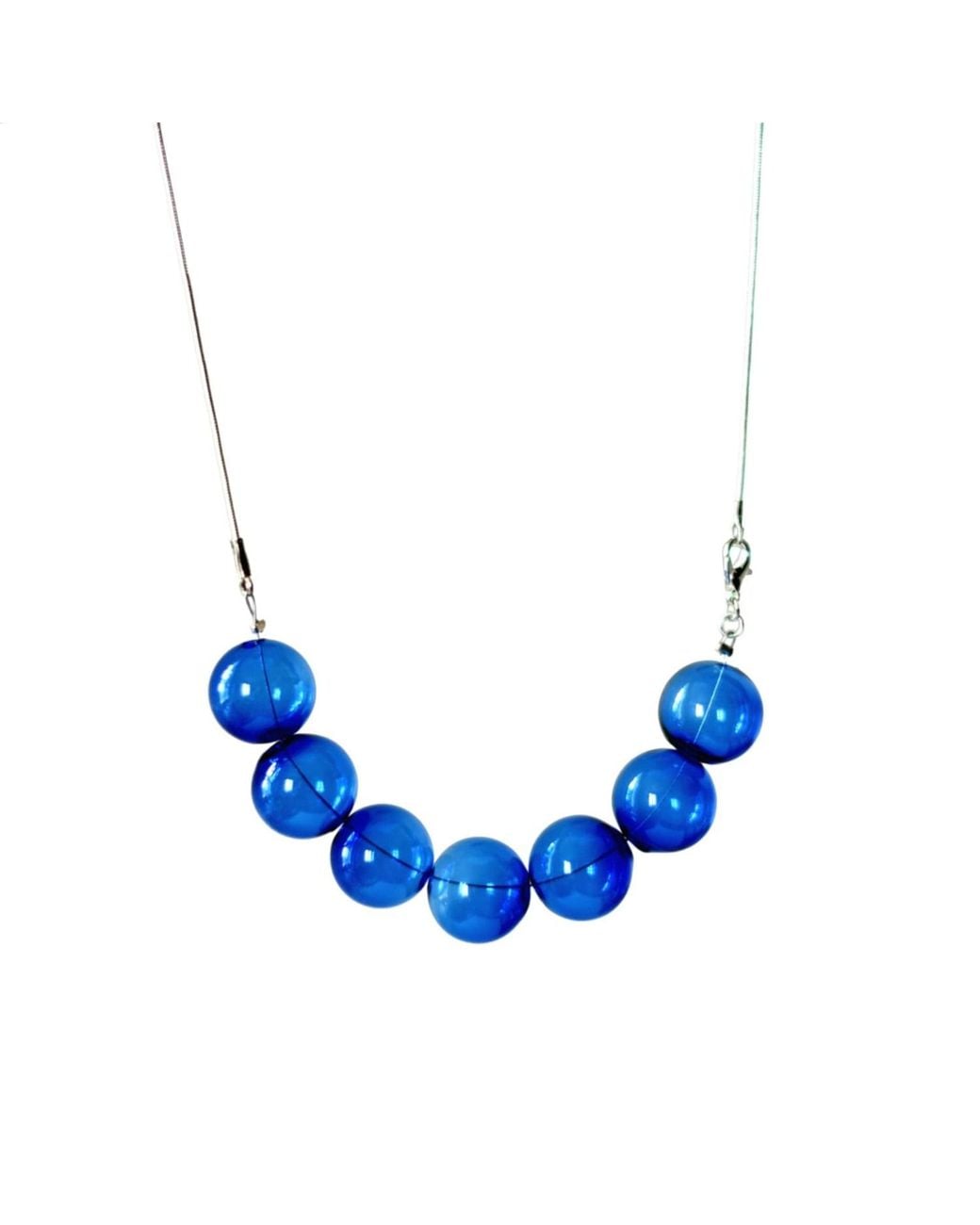 Laura Daili Blue Azure Dream – Hand-Blown Glass Necklace