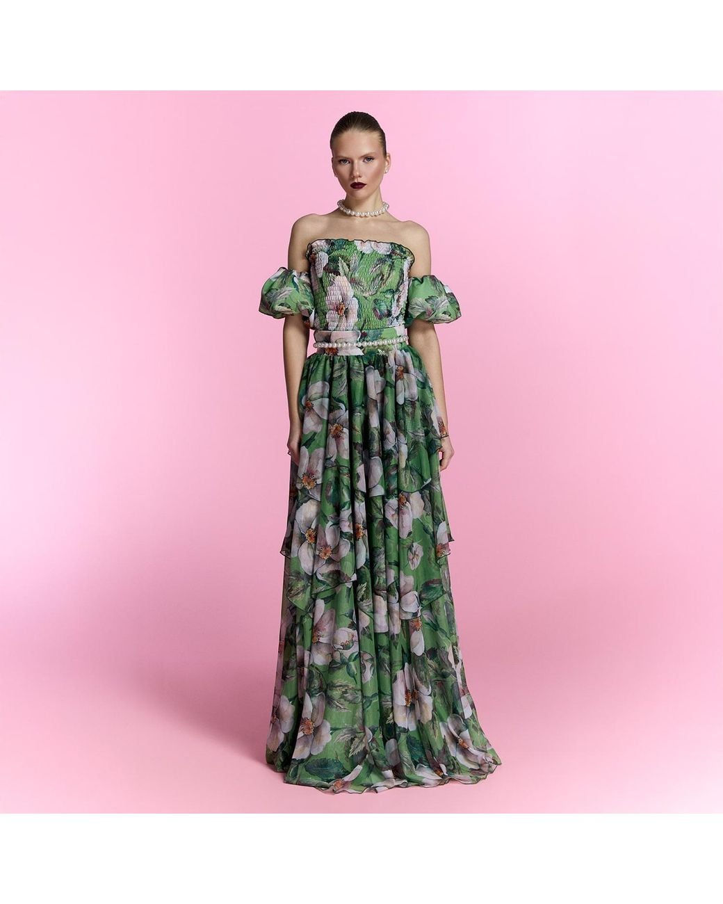 Nur Karaata Green Provence Poème Gown