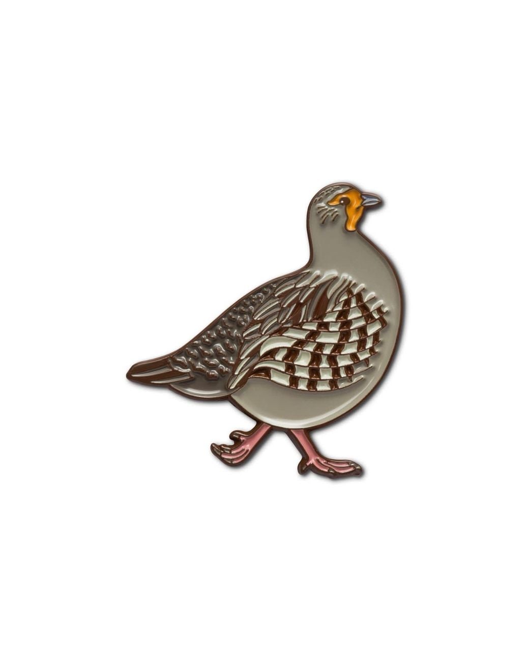 Make Heads Turn Brown Enamel Pin Partridge