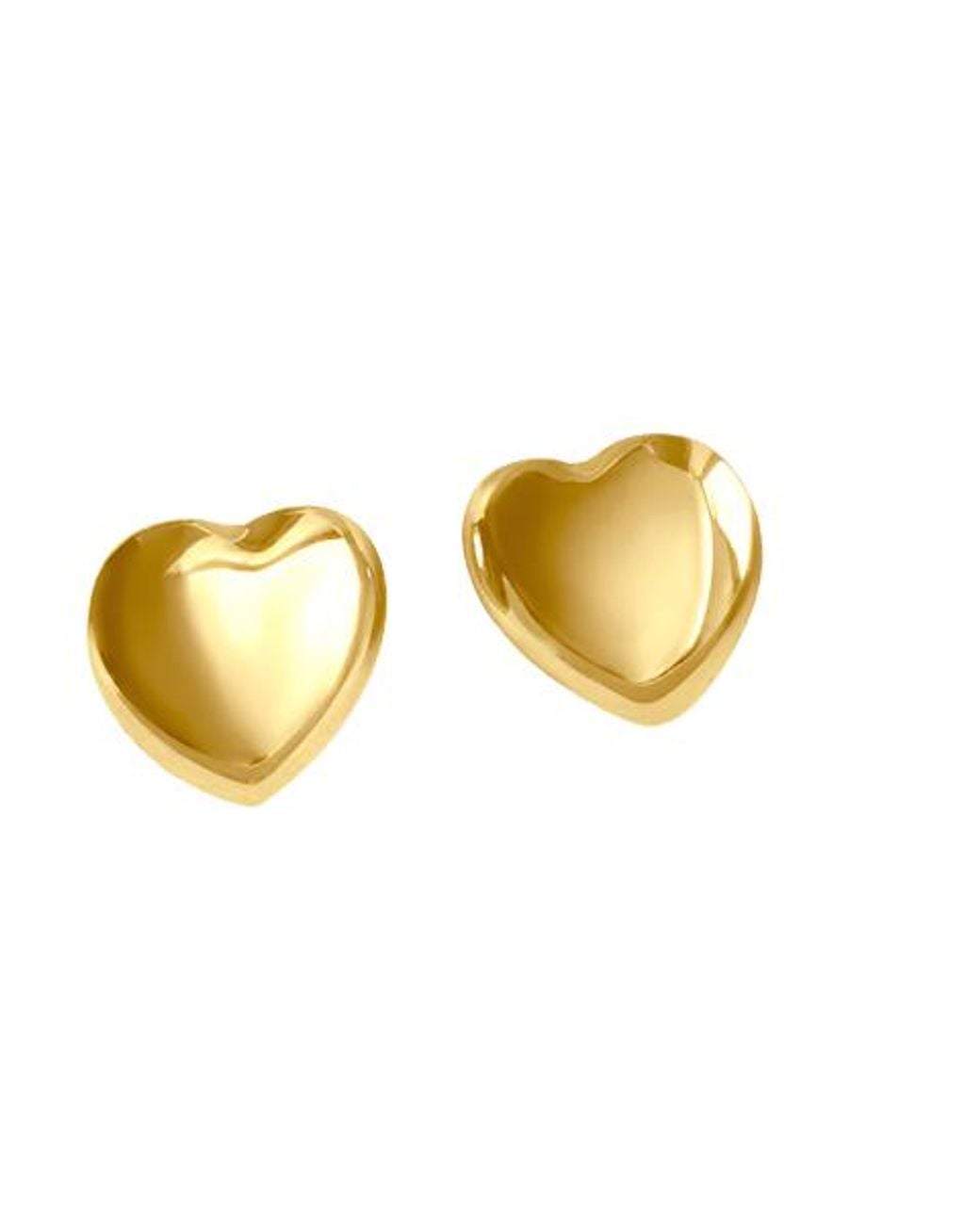 Laura Gray Metallic Puffed Heart Earrings