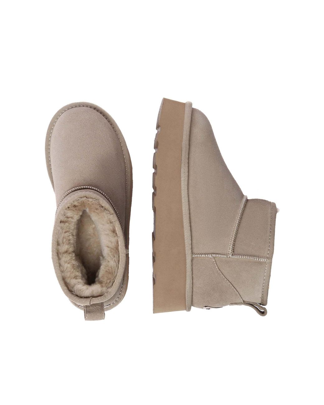 EverAu Australia Neutrals Heron Ultra Mini Platform Boots in Gray | Lyst