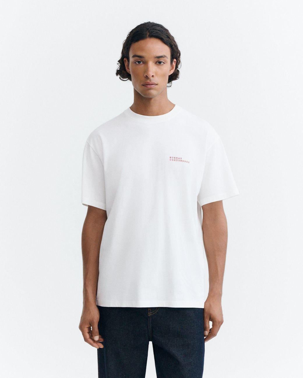 Thinking Mu White Costumbres Aaron T-Shirt for men